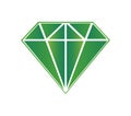 A stylized green diamond icon Royalty Free Stock Photo