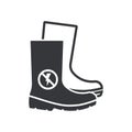 Isolated pictogrm wear electrically resistant boots for protection Royalty Free Stock Photo