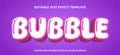 Bubble Editable Text Effect Template Royalty Free Stock Photo