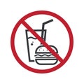 Isolated illustration of do not bring food and drink inside Royalty Free Stock Photo