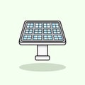Solar Panel Renewable Energy Eco Friendly Power Technology Illustration Royalty Free Stock Photo