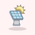 Solar Panel Renewable Energy Eco Friendly Power Technology Illustration Royalty Free Stock Photo