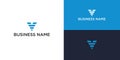 Minimalist V Logo with Geometric Design for Modern Creative Business Branding Royalty Free Stock Photo