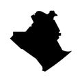 Algeria map silhouette vector isolated on white background Royalty Free Stock Photo
