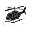 Helicopter cartoon vector Royalty Free Stock Photo