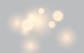 Soft golden bokeh glow on bright gray background, warm abstract ambiance for festive overlays, dreamy backdrops, and photography Royalty Free Stock Photo