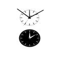 Clock silhouette vector illustration Royalty Free Stock Photo