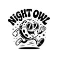 Night Owl- design vector illustration Royalty Free Stock Photo