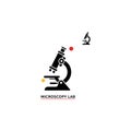 Microscope icon design template, Microscopy lab trendy vector. Royalty Free Stock Photo