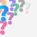 Colorful Question Marks Abstract Background Design Royalty Free Stock Photo