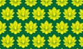 Seamless pattern with vintage yellow flowers and leaves for textile design, fabric, and wallpaper Royalty Free Stock Photo