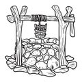 Water well vector. Royalty Free Stock Photo