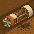 tunnel boring machine tbm Royalty Free Stock Photo