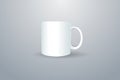 White Coffee Mug Mockup â Blank Ceramic Cup on Soft Gradient Background Royalty Free Stock Photo