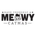 Have Yourself a Meowy Catmas with This Cute Design Royalty Free Stock Photo