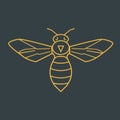 Bee logo Royalty Free Stock Photo