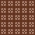Brown Kawung Star Seamless Pattern Royalty Free Stock Photo