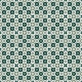 Green Kawung Circle Seamless Pattern Royalty Free Stock Photo