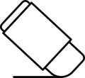 Eraser Icon for Study and Correction Royalty Free Stock Photo