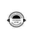 Retro Fitness Gym Logo, Black Fitness Logo Vector Royalty Free Stock Photo