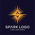 initial letter S spark logo design graphic vector icon Royalty Free Stock Photo