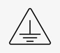 Protective earth ground symbol represents grounding in electrical systems. Royalty Free Stock Photo