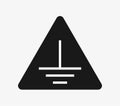 Protective earth ground symbol represents grounding in electrical systems. Royalty Free Stock Photo
