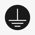 Protective earth ground symbol represents grounding in electrical systems. Royalty Free Stock Photo