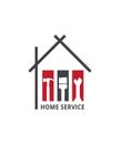 Home service logo design suitable for home services and repairing service Royalty Free Stock Photo