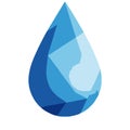 A contemporary faceted water drop icon, perfect for conveying concepts of environmental sustainability, digital innovation Royalty Free Stock Photo