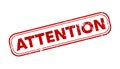Attention Stamp Mark Distressed Red Grunge Warning Royalty Free Stock Photo