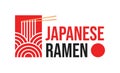Logo japanese ramen unique design abstract isolated Royalty Free Stock Photo