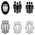 Diverse Group Iconography A Visual Representation of Community Collaboration and Teamwork Royalty Free Stock Photo