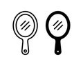 Hand mirror icon. Mirror set icon. Vector illustration Royalty Free Stock Photo