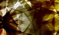 Abstract geometric yellow polygon background. shiny crystal. Royalty Free Stock Photo
