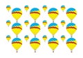 Sky Hot Air Gas Balloon Vector Pattern Design Royalty Free Stock Photo