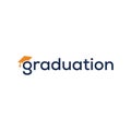 graduation logo design, graduation cap graphic vector icon Royalty Free Stock Photo