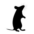 Rat Silhouette Vector Illustration Royalty Free Stock Photo