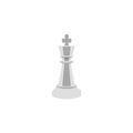 White Chess King Piece Vector Icon Royalty Free Stock Photo