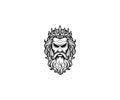 Zeus Head Mascot Logo Illustration Royalty Free Stock Photo