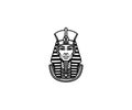 Pharaoh Head Mascot Logo Illustration Royalty Free Stock Photo