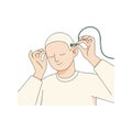 Brain Stimulation Therapy Illustration Royalty Free Stock Photo