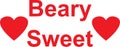 Beary Sweet jpg imagw with SVG Cutfile for Cricut and Silhouette Royalty Free Stock Photo