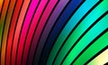 colorful curved abstract stripe lines background. vibrant rainbow style. Royalty Free Stock Photo