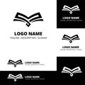 Abstract Open Book Logo Design Royalty Free Stock Photo
