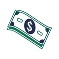 Dollar Banknotes Icon Illustration Royalty Free Stock Photo