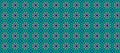 Geometric pattern with symmetric, repeating motifs in shades of teal, blue, and purple. Royalty Free Stock Photo