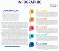 Infographic design template featuring a two-column layout with a modern design suitable for presentations or reports Royalty Free Stock Photo