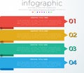 Editable vector infographic template featuring four horizontal banners Royalty Free Stock Photo