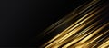 Diagonal gold lines on a black background create a sleek and modern abstract pattern. Royalty Free Stock Photo